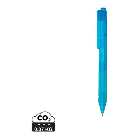 Bolígrafo mate X9 con empuñadura de silicona azul | sin montaje de publicidad | no disponible | no disponible