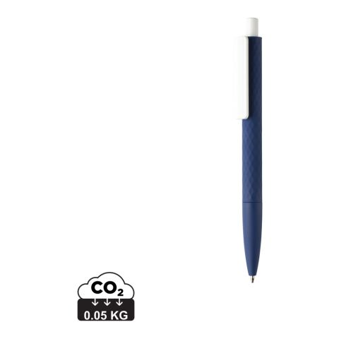Bolígrafo suave X3 azul marino-blanco | sin montaje de publicidad | no disponible | no disponible