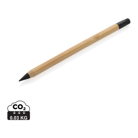 Lápiz infinito de bambú FSC® con goma de borrar bronce negro | sin montaje de publicidad | no disponible | no disponible