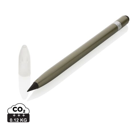 Bolígrafo sin tinta de aluminio con goma verde | sin montaje de publicidad | no disponible | no disponible
