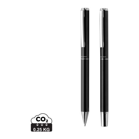 Set bolígrafos Cedar aluminio reciclado RCS Swiss Peak negro | sin montaje de publicidad | no disponible | no disponible