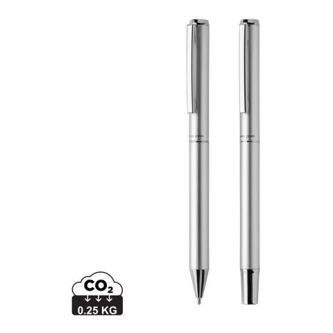 Set bolígrafos Cedar aluminio reciclado RCS Swiss Peak plata | sin montaje de publicidad | no disponible | no disponible