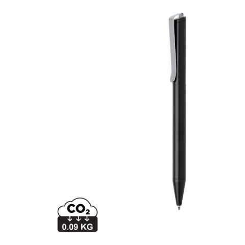 Bolígrafo Xavi de aluminio reciclado certificado RCS negro | sin montaje de publicidad | no disponible | no disponible