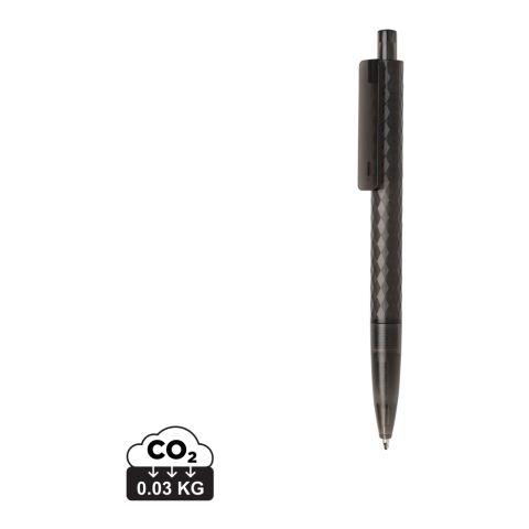 Bolígrafo X3 de plástico PC reciclado GRS negro | sin montaje de publicidad | no disponible | no disponible