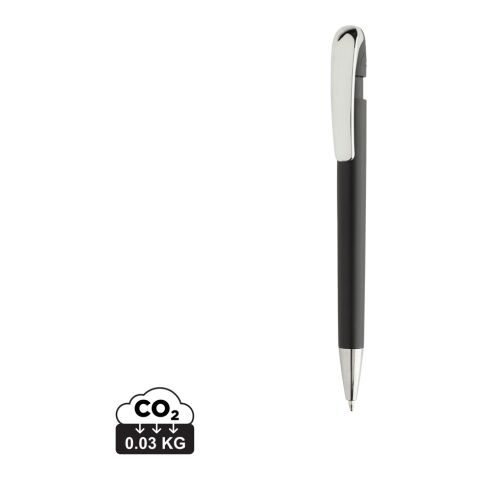 Bolígrafo con clip metálico R-ABS certificación Glide GRS negro | sin montaje de publicidad | no disponible | no disponible