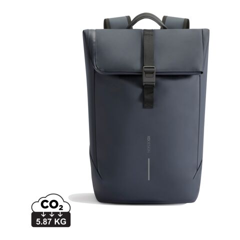 Mochila urbana resistente al agua con solapa azul marino jaspeado-negro | sin montaje de publicidad | no disponible | no disponible