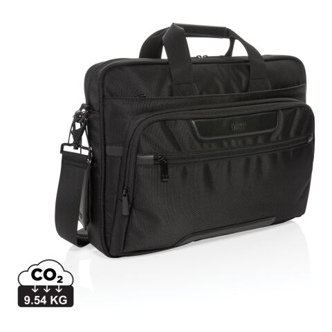 Bolsa Voyager para portátil 15.6&quot; Swiss Peak RPET y RFID negro | sin montaje de publicidad | no disponible | no disponible | no disponible