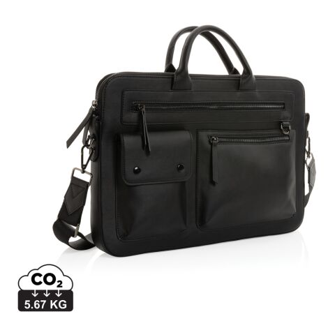 Maletín para portátil de 14&quot; GRS PU reciclado Swiss Peak negro | no disponible | no disponible | no disponible