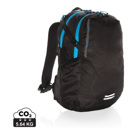 Mochila mediana Explorer de senderismo 26L sin PVC negro-azul | sin montaje de publicidad | no disponible | no disponible | no disponible