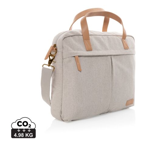 Maletín para portátil de lona reciclada Impact AWARE™ 16oz. gris | sin montaje de publicidad | no disponible | no disponible | no disponible
