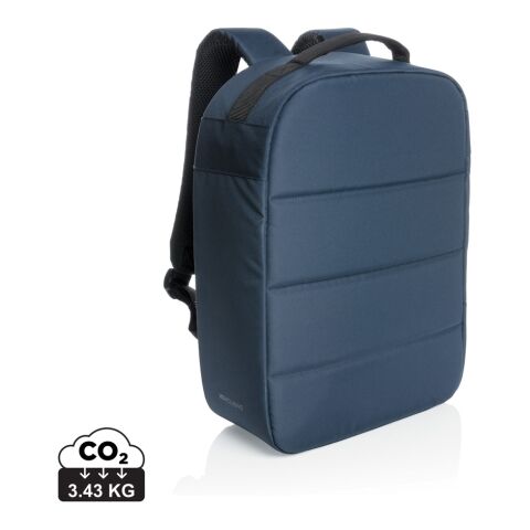 Mochila antirrobo para portátil 15,6&quot; Impact AWARE ™ RPET azul marino | sin montaje de publicidad | no disponible | no disponible