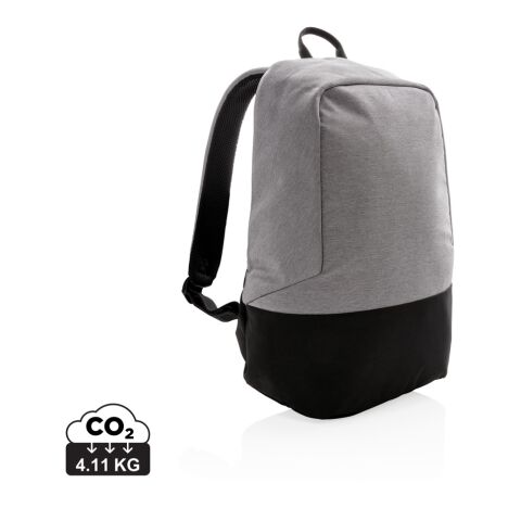 Mochila standard antirobo RFID sin PVC gris-negro | sin montaje de publicidad | no disponible | no disponible | no disponible