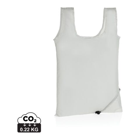 Bolsa de compra RPET 190T plegable Impact AWARE ™ blanco | sin montaje de publicidad | no disponible | no disponible | no disponible