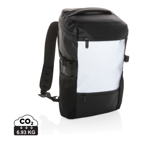 Mochila reflectante de PU para portátil de 15,6&quot; negro | sin montaje de publicidad | no disponible | no disponible