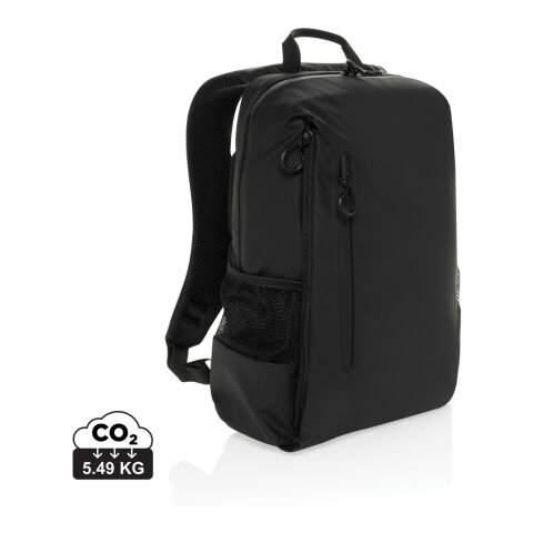 Mochila portátil 15,6" resistente al agua Lima Aware™ RPET negro | sin montaje de publicidad | no disponible | no disponible | no disponible