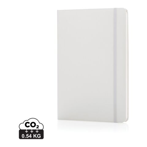 Libreta A5 básica de tapa dura blanco | sin montaje de publicidad | no disponible | no disponible