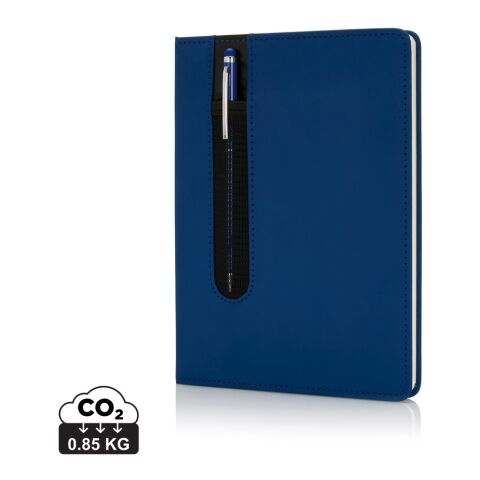 Libreta A5 Deluxe con bolígrafo azul marino | sin montaje de publicidad | no disponible | no disponible | no disponible