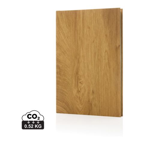Libreta A5 con estampado de madera Kavana marron | sin montaje de publicidad | no disponible | no disponible