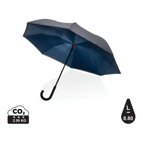 Paraguas reversible 23&quot; RPET 190T Impact AWARE ™ azul marino | sin montaje de publicidad | no disponible | no disponible