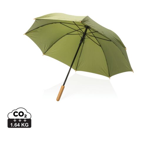 Paraguas automático RPET 190T de bambú Impact AWARE ™ verde | sin montaje de publicidad | no disponible | no disponible