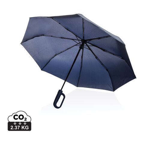 Paraguas Yara 21" AWARE™ RPET de color liso con mosquetón