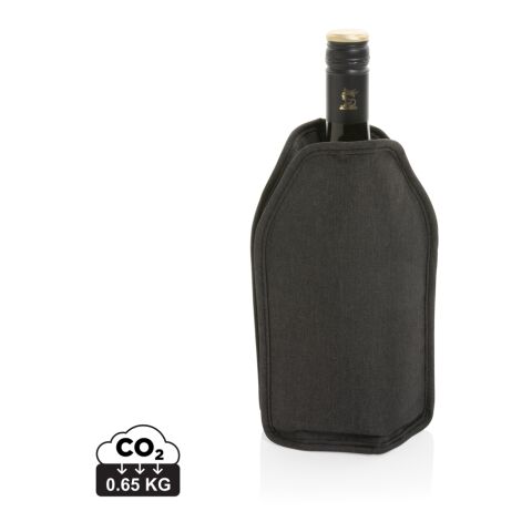 Funda para enfriador Vino AWARE™ RPET negro | sin montaje de publicidad | no disponible | no disponible