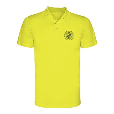 Polo deportivo de manga corta para hombre &quot;Monzha&quot; Estándar | Fluor Yellow | 2XL | sin montaje de publicidad | no disponible | no disponible | no disponible