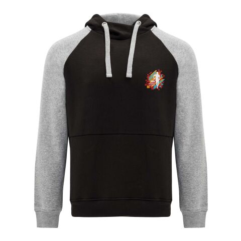 Sudadera con capucha bicolor unisex &quot;Badet&quot; Estándar | Negro intenso-Gris Mezcla | M | sin montaje de publicidad | no disponible | no disponible | no disponible
