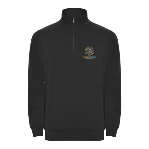 Sudadera con media cremallera  &quot;Aneto&quot; Estándar | Negro intenso | M | sin montaje de publicidad | no disponible | no disponible | no disponible