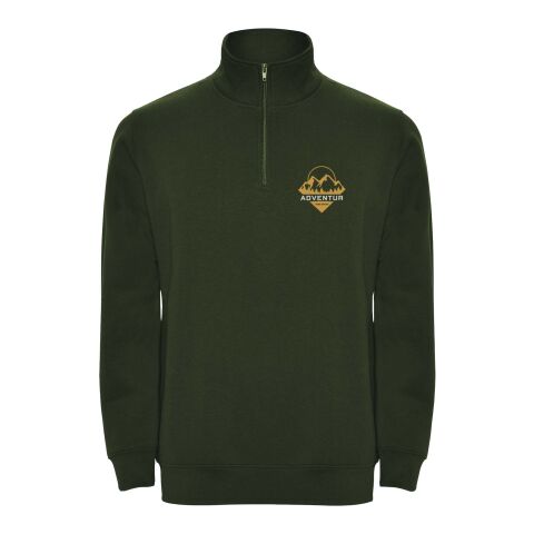 Sudadera con media cremallera  &quot;Aneto&quot; Estándar | Verde botella | S | sin montaje de publicidad | no disponible | no disponible | no disponible