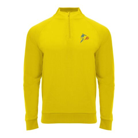 Sudadera unisex de manga larga y cremallera 1/4 &quot;Epiro&quot; Estándar | Amarillo | S | sin montaje de publicidad | no disponible | no disponible | no disponible