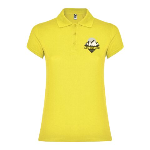 Polo de manga corta para mujer &quot;Star&quot; Estándar | Amarillo | 2XL | sin montaje de publicidad | no disponible | no disponible | no disponible