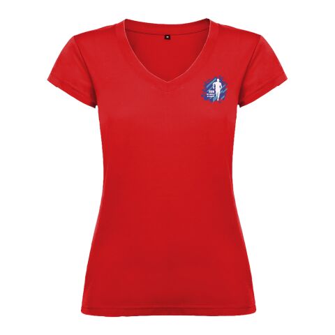 Camiseta de cuello de pico de manga corta para mujer &quot;Victoria&quot; Estándar | Rojo | L | sin montaje de publicidad | no disponible | no disponible | no disponible