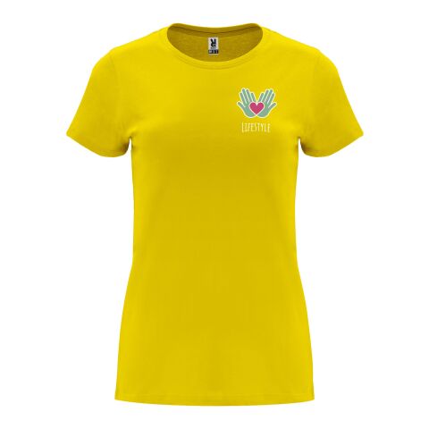 Camiseta de manga corta para mujer &quot;Capri&quot; Estándar | Amarillo | 3XL | sin montaje de publicidad | no disponible | no disponible | no disponible