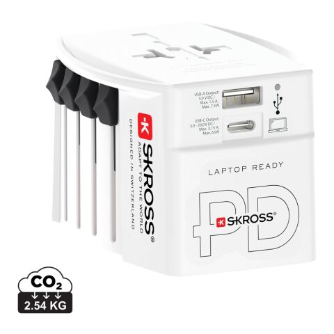 Adaptador de viaje mundial SKROSS MUV 65W PD con cable C USB