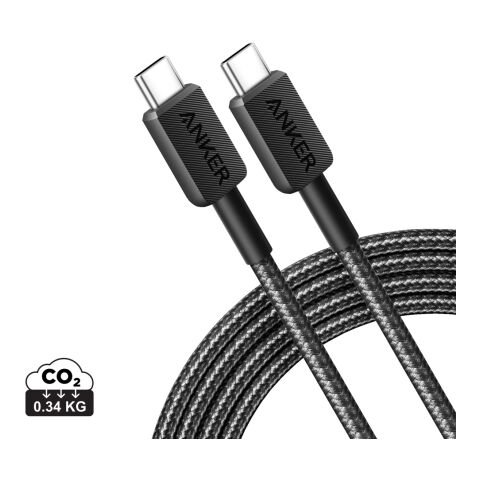 Cable USB-C a USB-C Anker de 1,8 metros y 60W gris-negro | sin montaje de publicidad