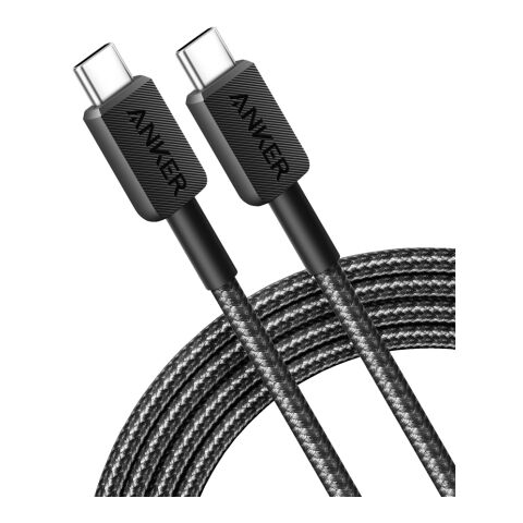 Cable USB-C a USB-C Anker de 1,8 metros y 60W gris-negro | sin montaje de publicidad