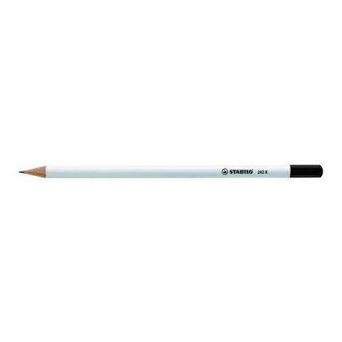 STABILO lápiz de grafito blanco con contera barnizada
