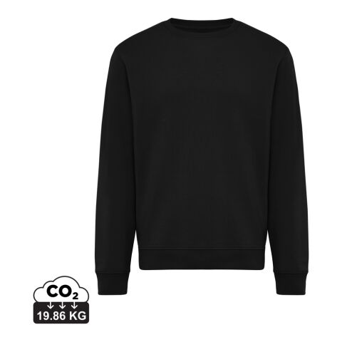 Sudadera de cuello redondo de algodón reciclado Torla IQONIQ negro | XS