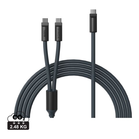 Cable de carga múltiple de silicona VINGA Baltimore (C+2C) azul marino