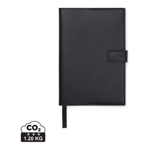 VINGA Cuaderno Timo RCS poliéster reciclado negro | sin montaje de publicidad | no disponible | no disponible