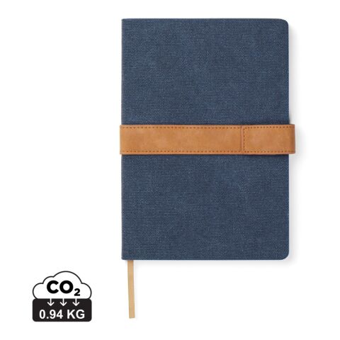 Libreta VINGA Bosler de lona reciclado RCS azul marino | no disponible | no disponible | no disponible