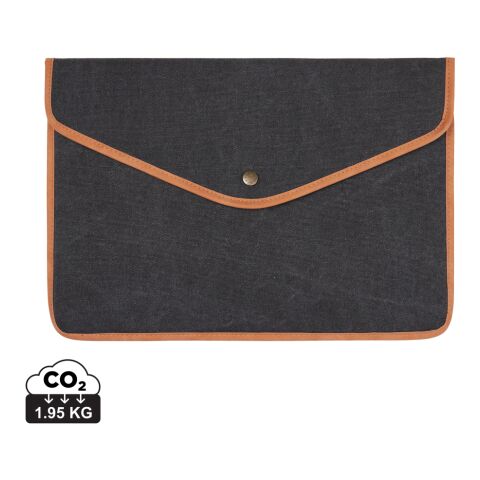 Funda para portátil 16&quot; de lona reciclada VINGA Bosler GRS negro | sin montaje de publicidad | no disponible | no disponible