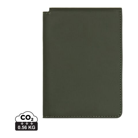 Funda para pasaporte RFID VINGA Baltimore RCS de poliéster verde | sin montaje de publicidad | no disponible | no disponible