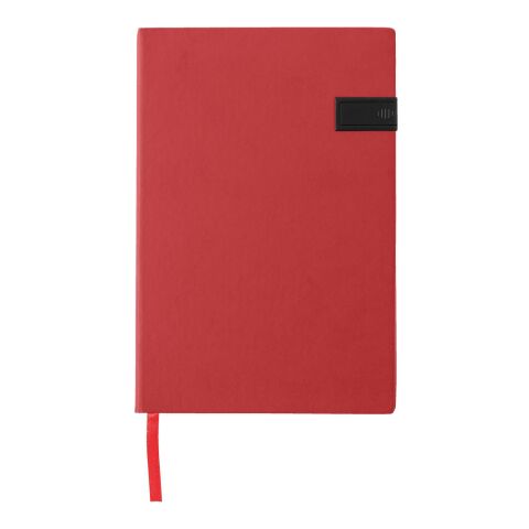 Cuaderno de PU con USB rojo | sin montaje de publicidad | no disponible | no disponible