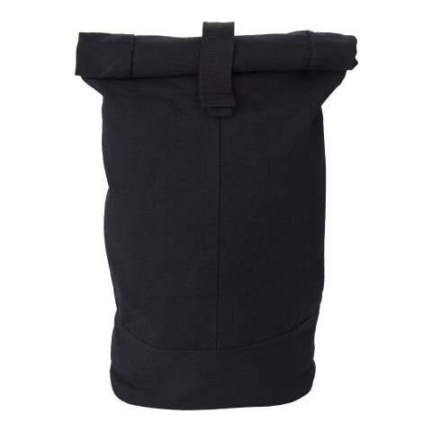 Mochila enrollable de poliéster Micah negro | sin montaje de publicidad | no disponible | no disponible