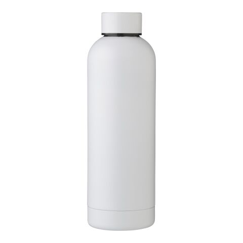 Botella termo de acero inox. reciclado Isaías blanco | sin montaje de publicidad | no disponible | no disponible