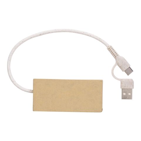 Hub USB de aluminio Paulo marrón | sin montaje de publicidad | no disponible | no disponible