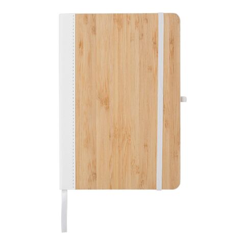 Cuaderno de PU y bambú Dorita blanco | sin montaje de publicidad | no disponible | no disponible