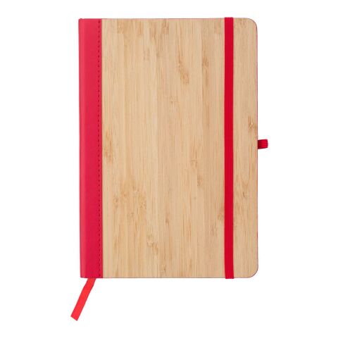 Cuaderno de PU y bambú Dorita rojo | sin montaje de publicidad | no disponible | no disponible